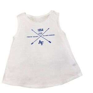 Alma Mater Muscle Tank Top in White 1954 Fightin’ Falcons Air Force Academy. XL
